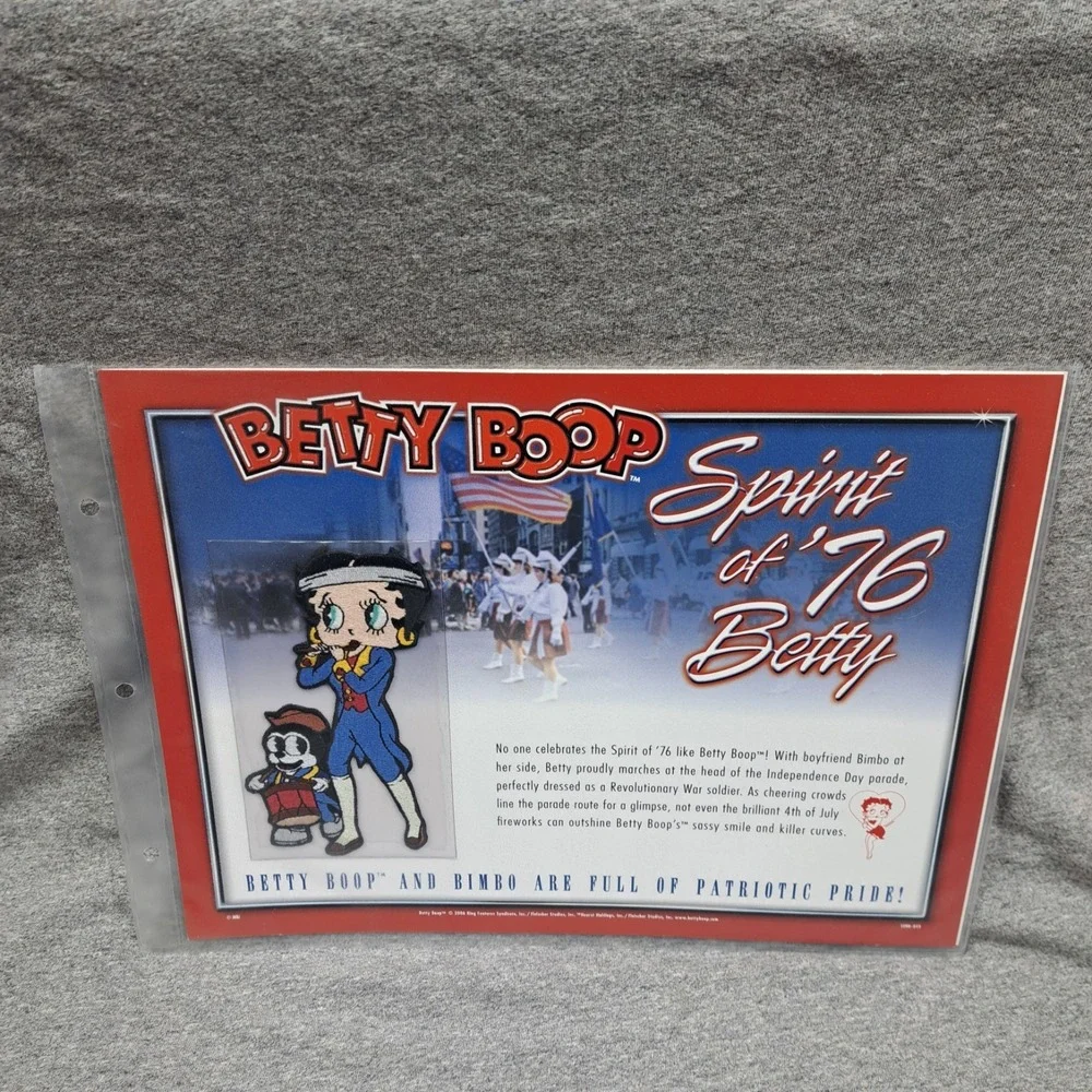 Betty Boop Patch Spirit Of 76 Betty Clothing Patch Collectible Vintage Americana